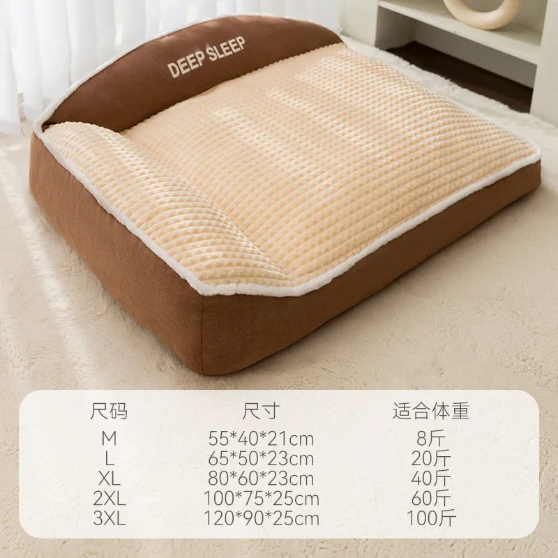 Autumn Winter Dog Cat House Warm Thick Shape Plush Cushion Pet Products Supplies House Accessories Washable Soft Dog Beds Mats