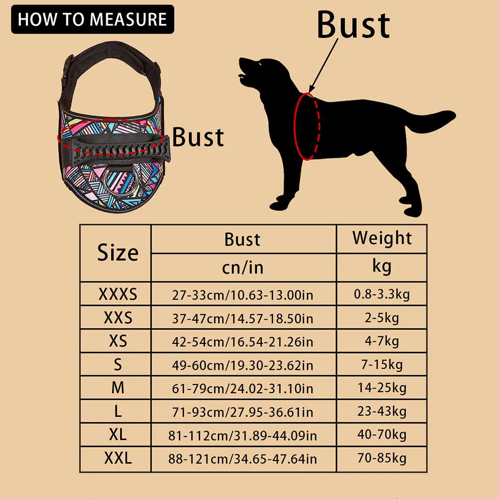 Camouflage Style Dog Harnesses For Puppy Medium And Large Dogs Accessories Vest Adjustable No Pull Reflective French Bulldog Pet