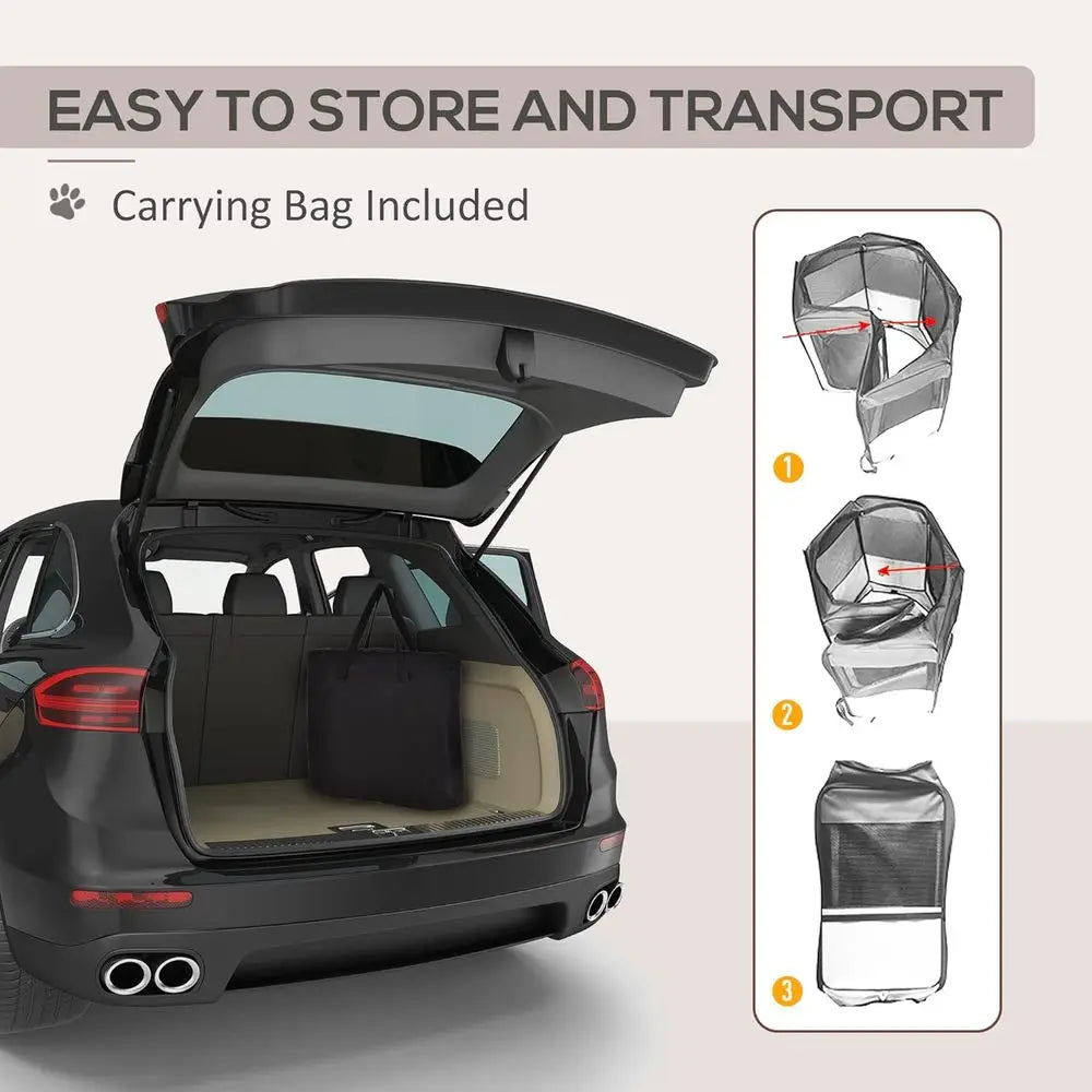 47.25 inch Sot Pet Playpen, olding Puppy Kennel, Dog Tent, Cat Exercise Crate, w/Bag, Beige
