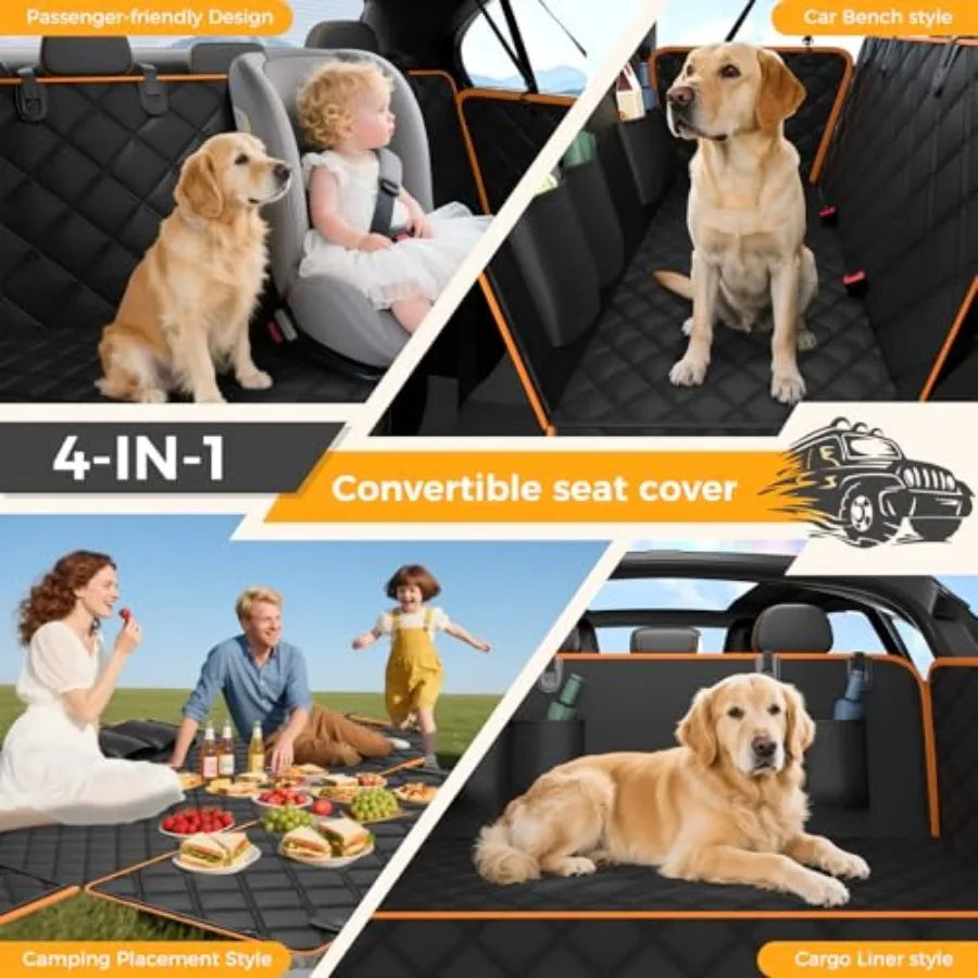 Dog Car Seat Cover for Back Seat00% Waterproof Scratch Proof Nonslip Seat Cover 600D Heavy Duty Scratch Proof Nonslip Durable S