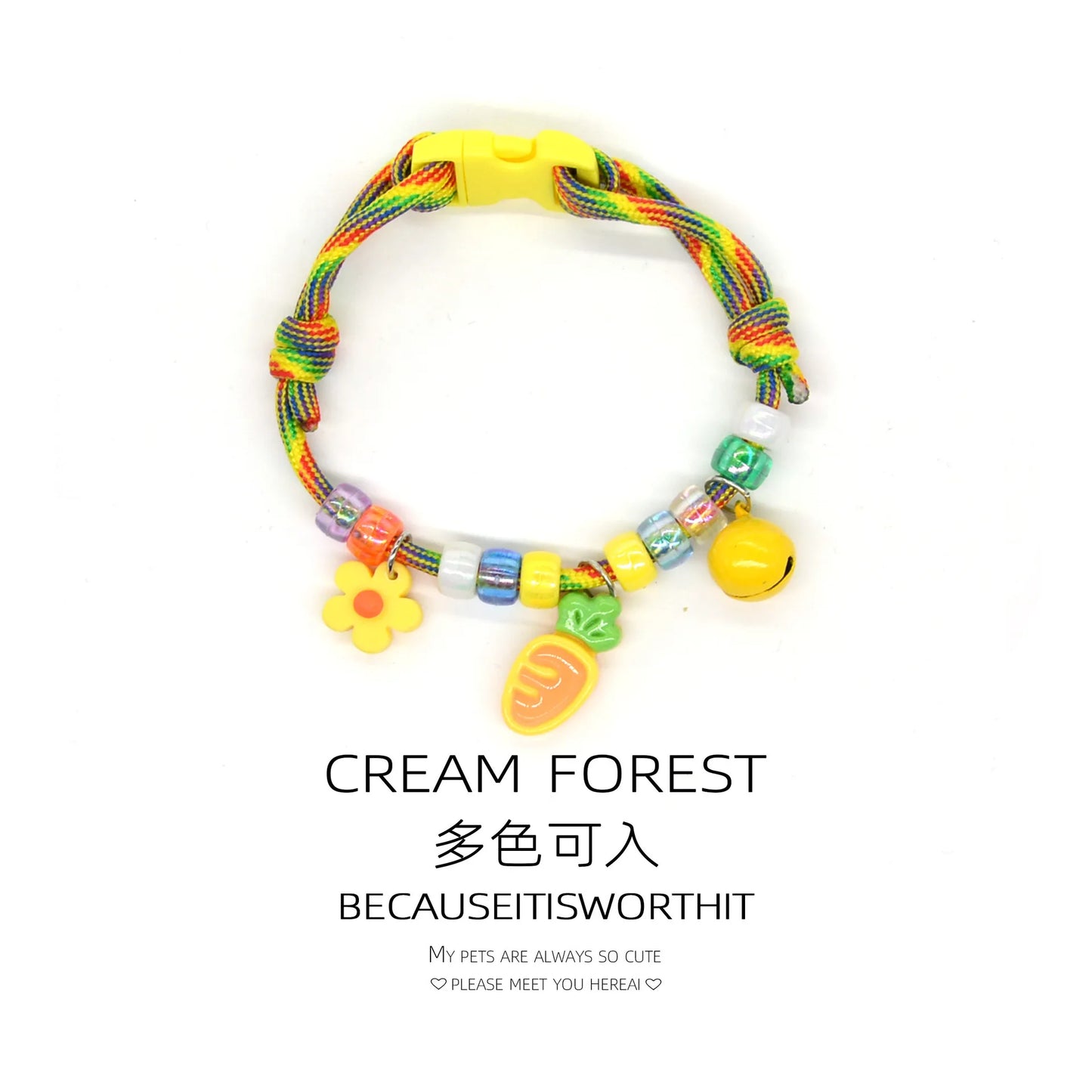 Cat and Dog Collars, Necklaces, Harnesses, Bells, Cute Footprints, Simple Bells, Colorful Adjustable Collars, Pet Accessories