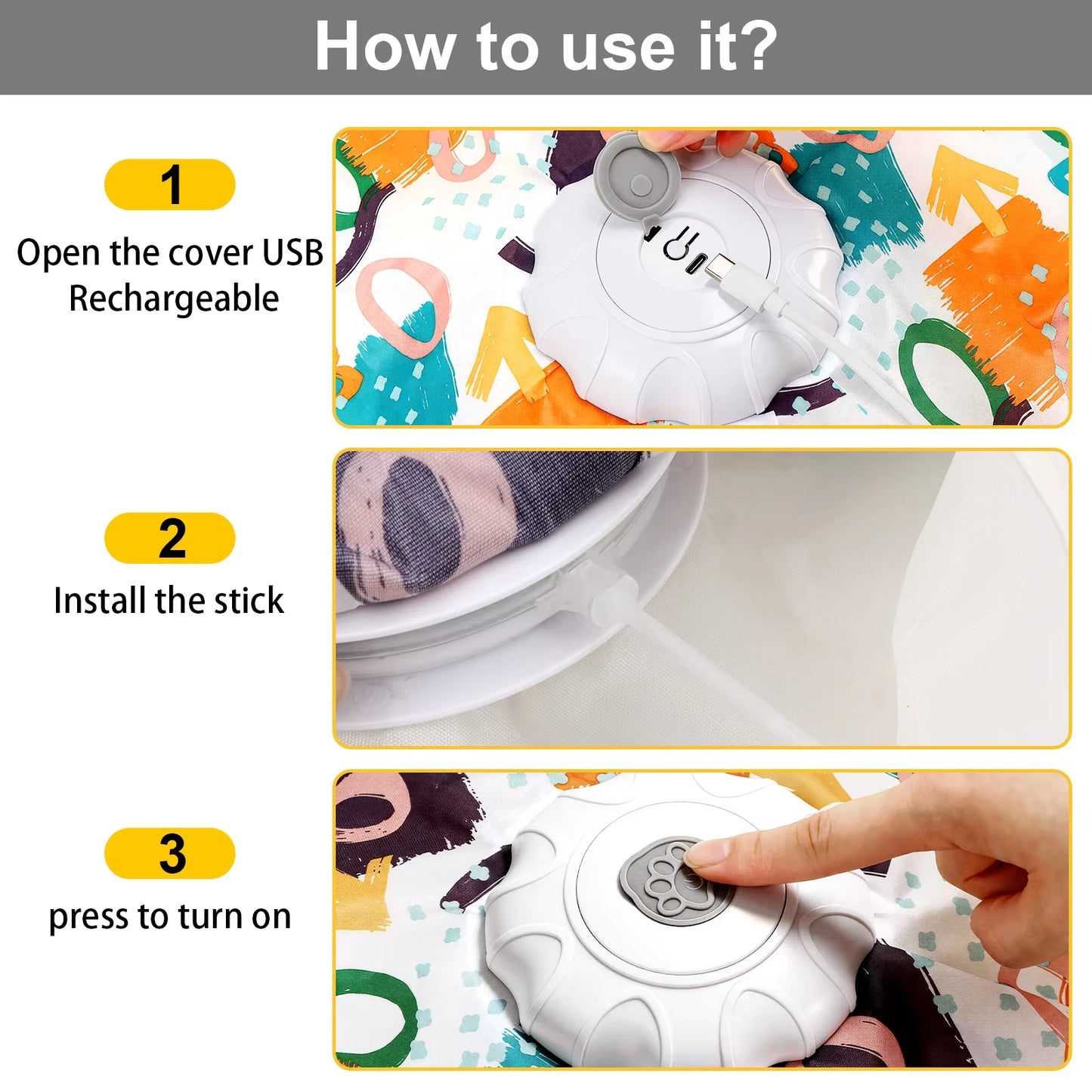 Automatic Interactive Cat Toy Hide And Seek Moving Feather Smart Sensor Durable Kitten Play Toy With Chirps For Bored Cats