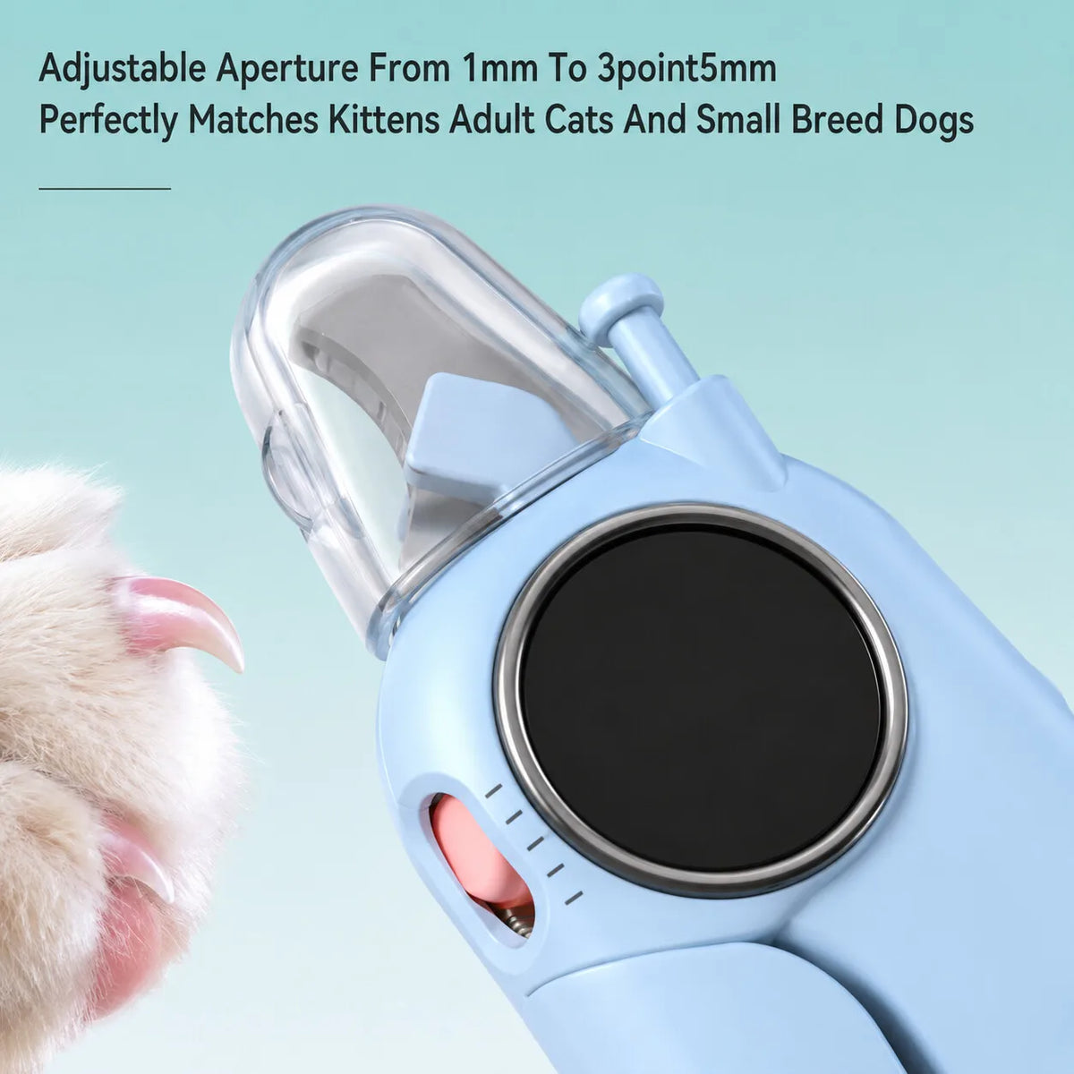 Electric Pet Nail Grinder Dog Cat Nail Trimmer LED Light Low Noise USB Rechargeable Safe Grooming Tool for Small Medium Pets