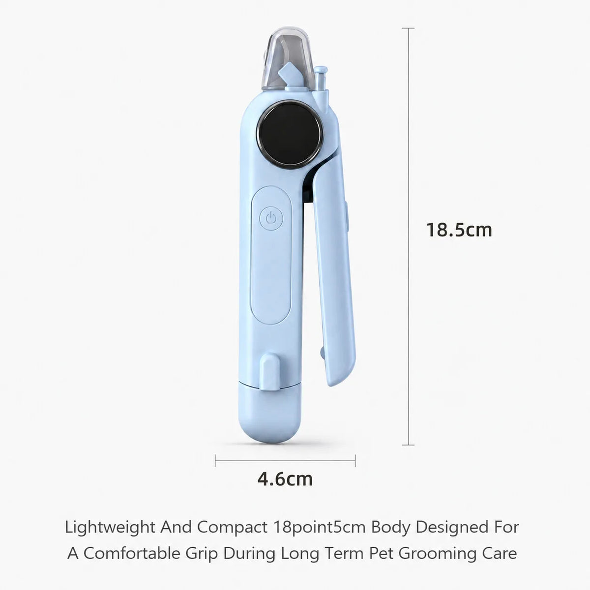 Electric Pet Nail Grinder Dog Cat Nail Trimmer LED Light Low Noise USB Rechargeable Safe Grooming Tool for Small Medium Pets