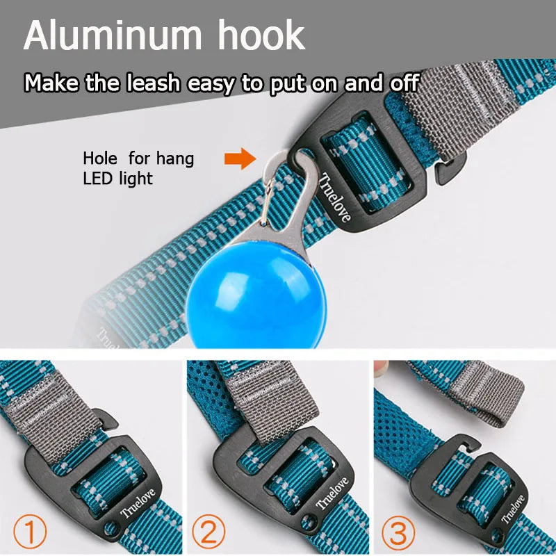 Truelove 5 In 1 Hands Free Dog Leash Running Nylon Durable Reflective Pet Dog Leashes For Large Dogs Adjustable Training Lead