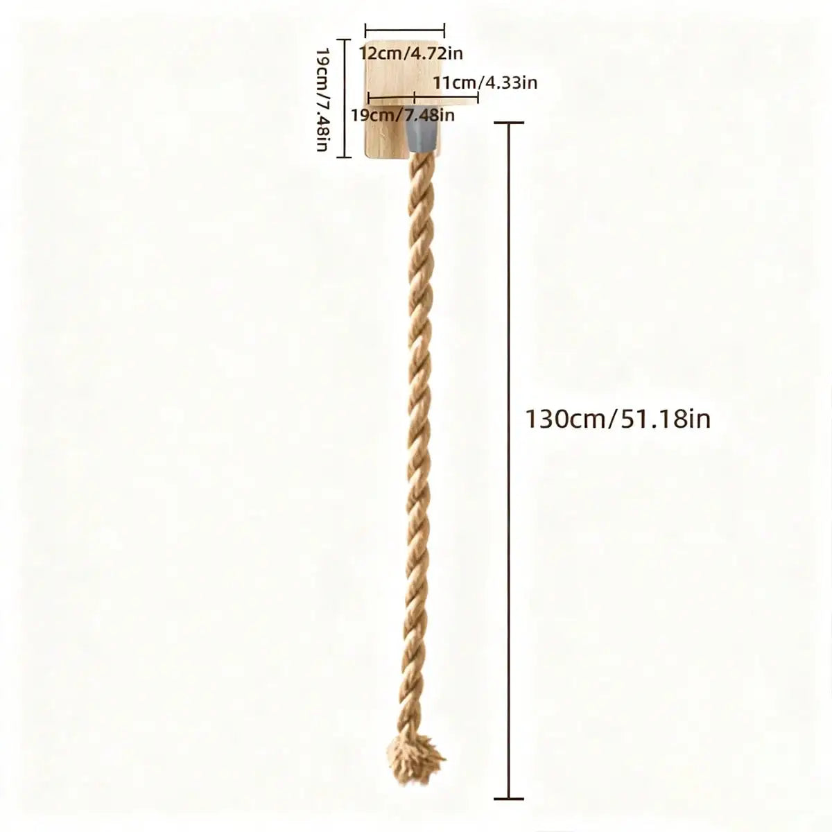 Complete Cat Climbing Rope Scratching Post Tree, With Climbing Rope, Large Ladder, And Resting Platform - Promotes Healthy Habits And Provides Endless Fun (Light Brown)