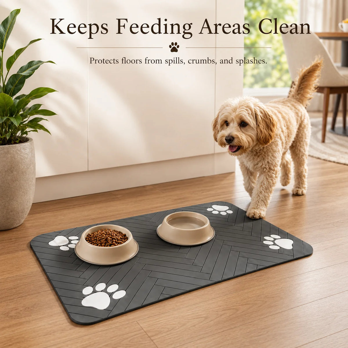 Soft Plush Pet Mat, Non-Slip Waterproof Dog Cat Bed Pad for Floor Couch, Machine Washable