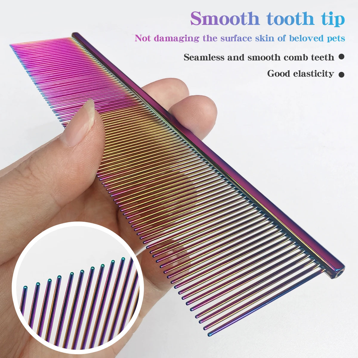 Professional pet grooming comb, moon comb, double toothed comb, cat and dog comb, pet grooming competition, competitive home