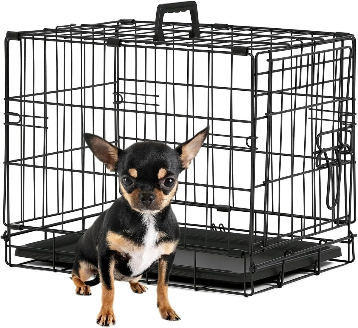 18"24" Dog Crates for Large Dogs Folding Mental Crates Dog Kennels