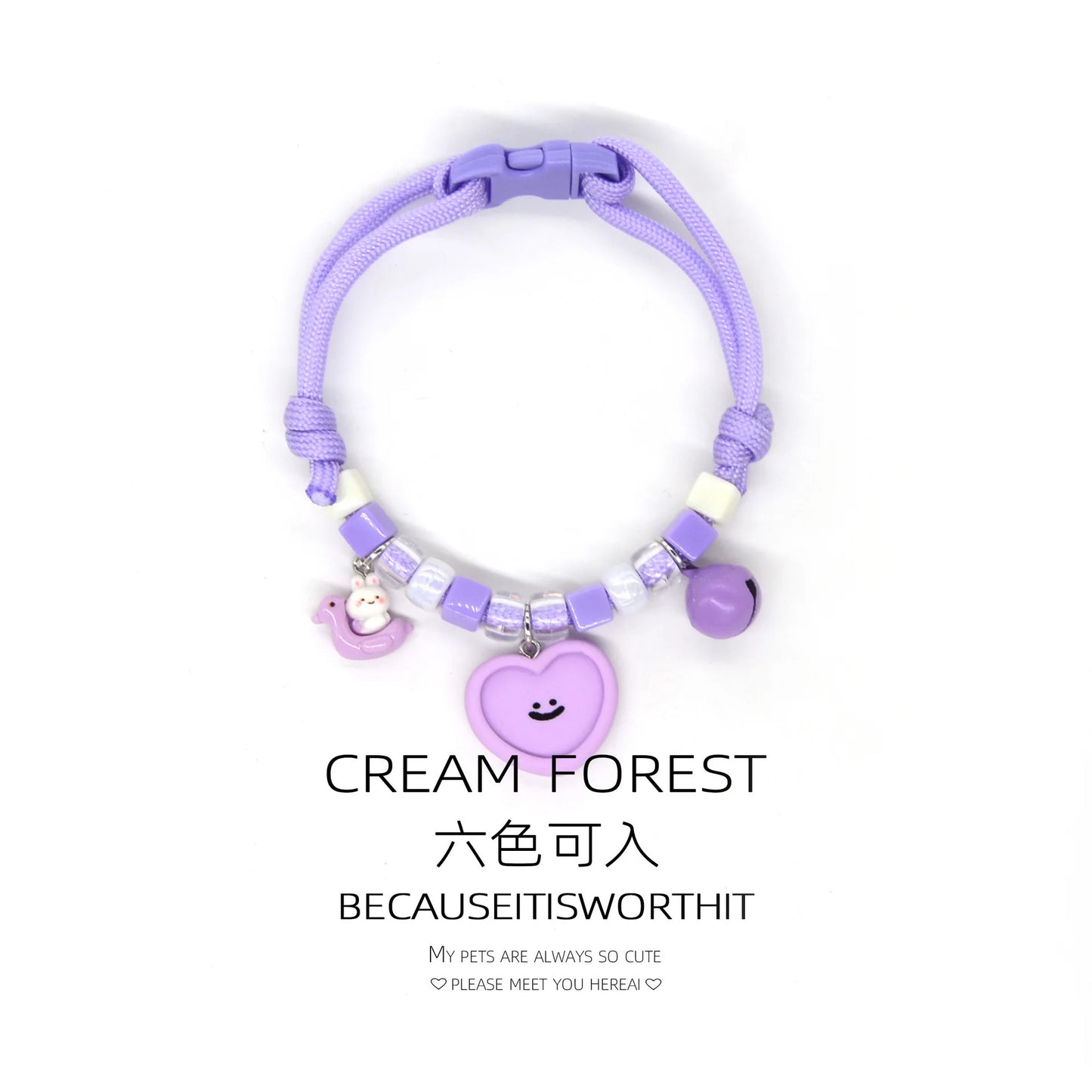 Cat and Dog Collars, Necklaces, Harnesses, Bells, Cute Footprints, Simple Bells, Colorful Adjustable Collars, Pet Accessories