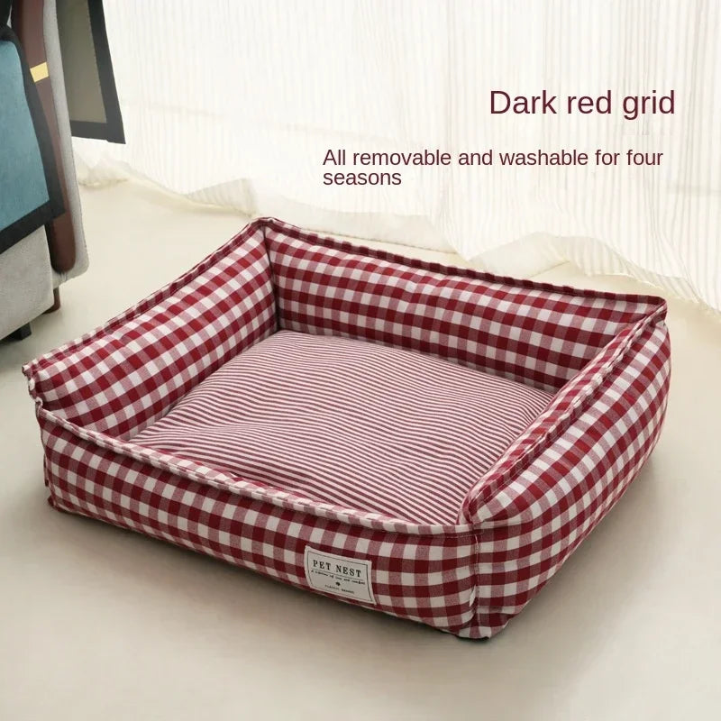 1PC Soft Sofa Dog Beds Warm Pet Mat for Puppy Cool Cushion Dog Sleeping Nest Pet Bed Removable Cozy Cat House Baskets Kennel