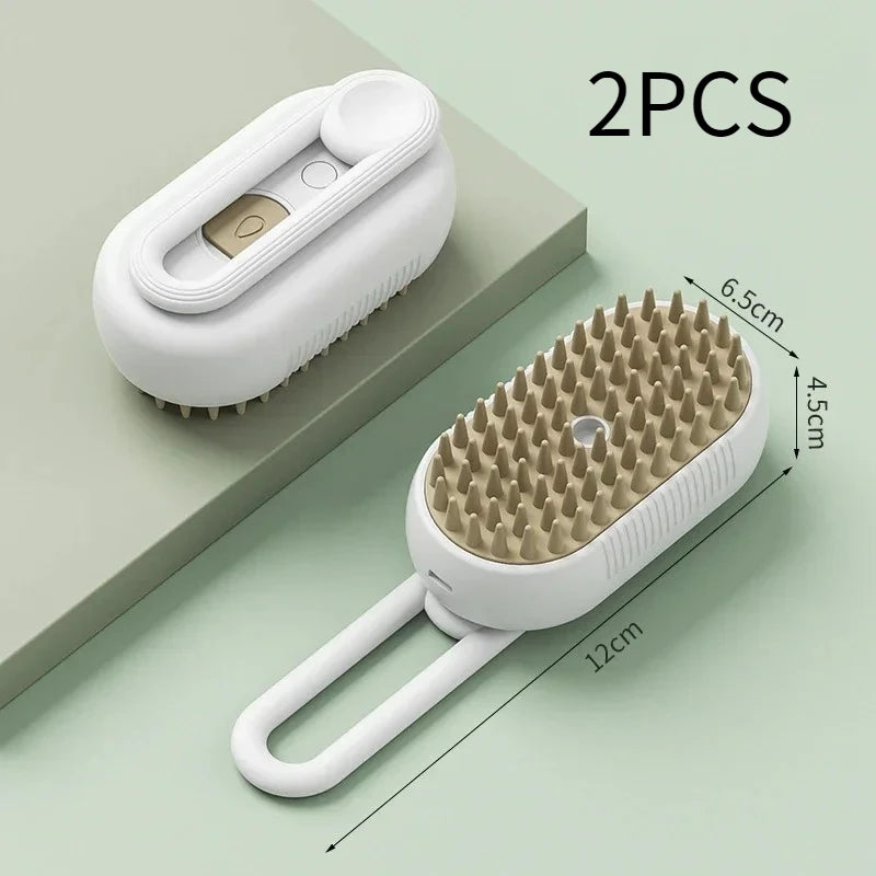 Pet Steam Brush Cat Dog Cleaning Steamy Spray Massage Beauty Comb 3 in 1 Hair Removal Grooming Supplies Pets Accessories