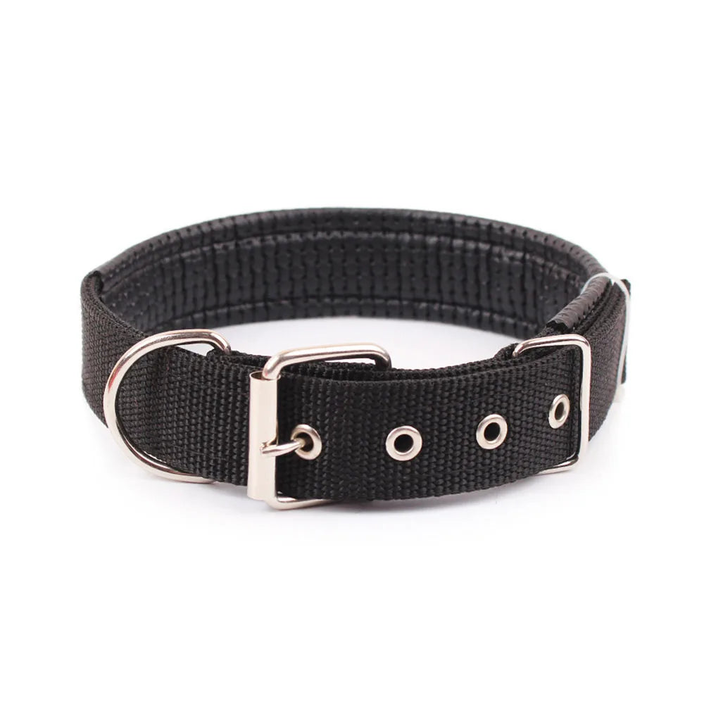 Comfortable Padded Nylon Dog Collar Adjustable Dog Neck Strap Strong Durable Dog Collars for Large Dogs Puppy Cat Pet Products