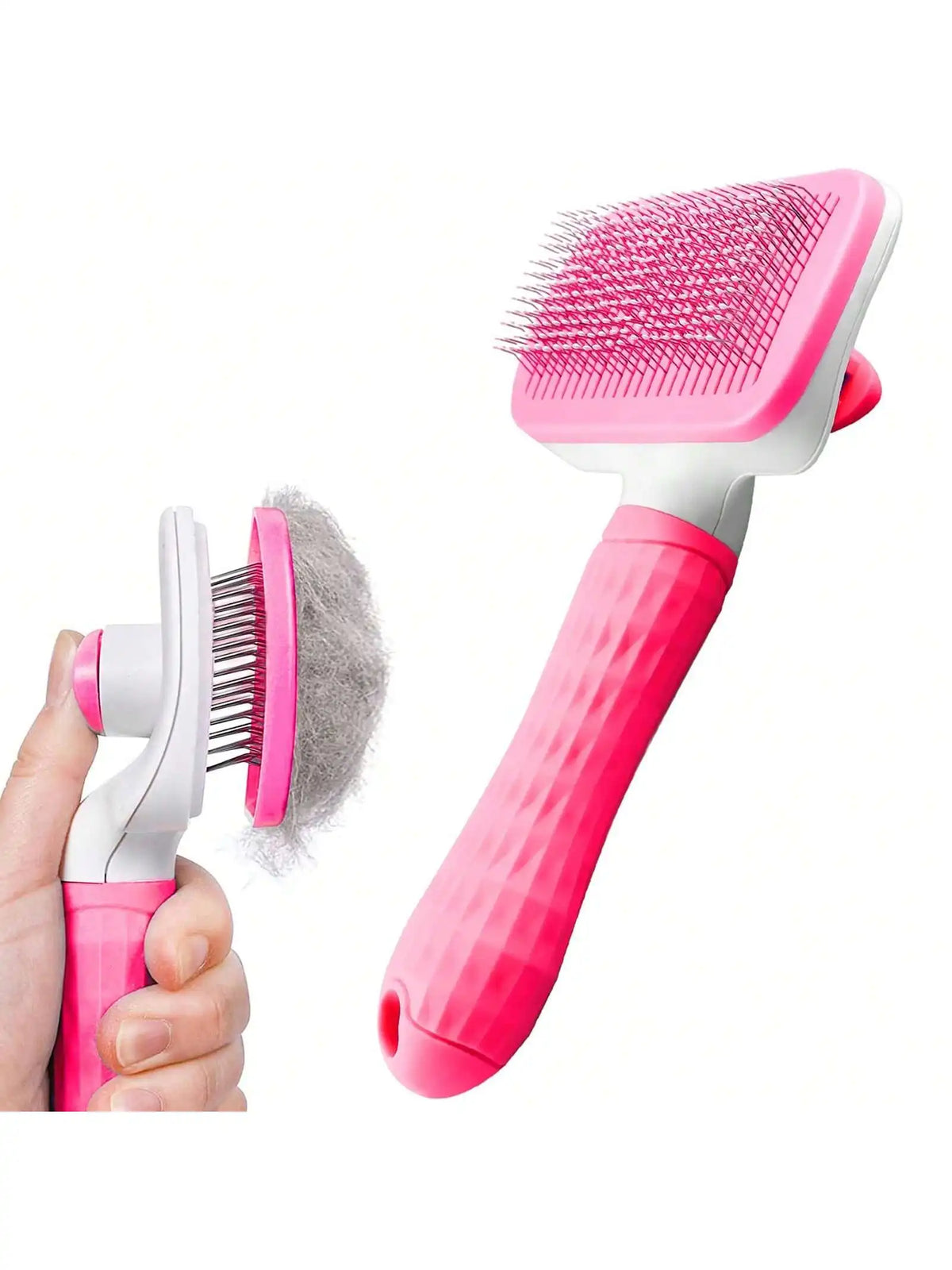 1pc Pet Grooming Brush, Deshedding Tool For Dogs And Cats, One-Click Loose Undercoat Removal, Pet Grooming Tool