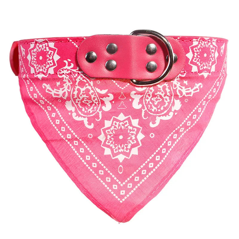 Pet Dog Collars with Print Scarf Cute Adjustable Small Dog Bandana Collar Neckerchief Puppy Pet Slobber Towel Cat Accessories