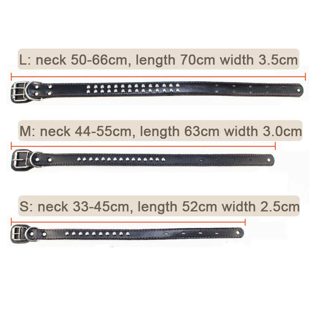 Mushrooms Rivets Studded Dog Collars Adjustable Pu Leather Large Dog Collar Pet Heavy Duty Necklace for Boxer German Shepherd