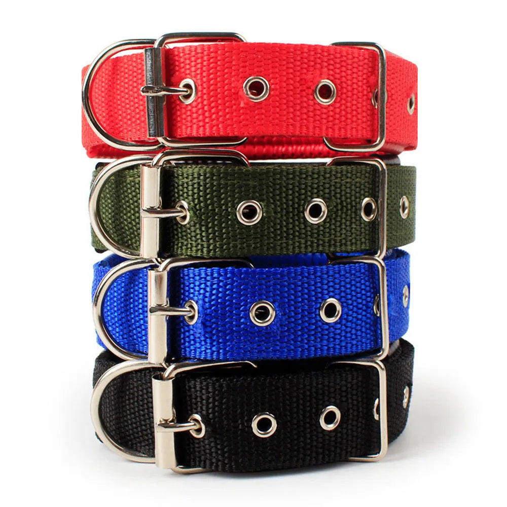 Comfortable Padded Nylon Dog Collar Adjustable Dog Neck Strap Strong Durable Dog Collars for Large Dogs Puppy Cat Pet Products