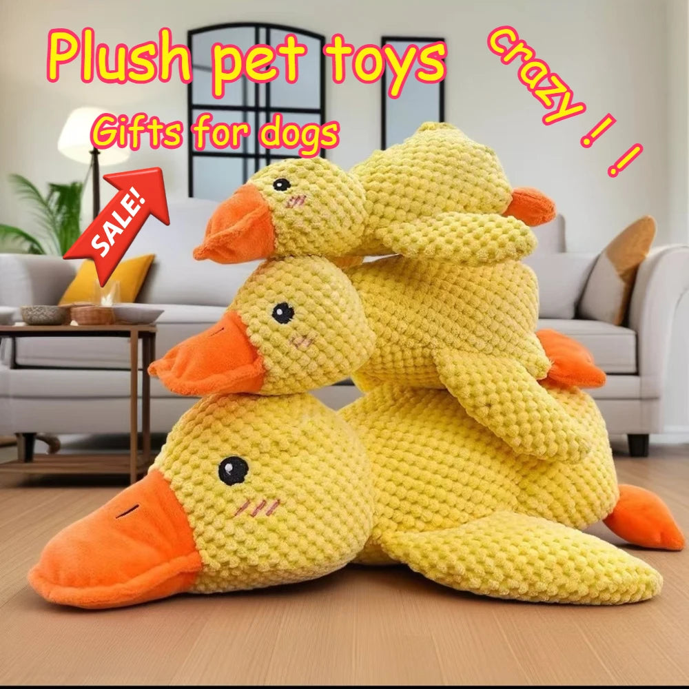 1/3PCS Things For Dogs Accessories Dog Supplies Calming Duck Squeaky Plush Toy Luxury Sleep Aid Durable Puppy Companion Pet