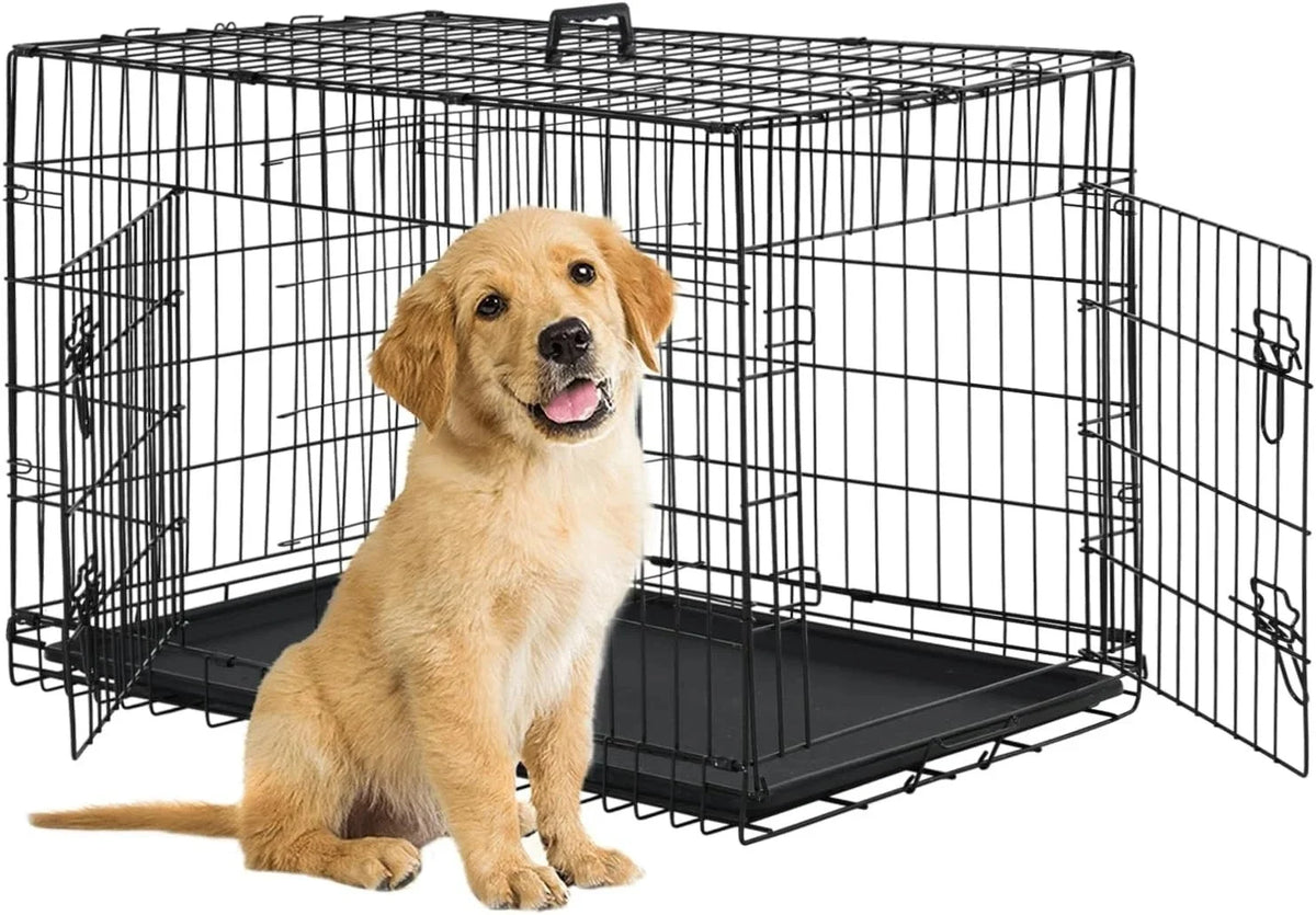 18"24" Dog Crates for Large Dogs Folding Mental Crates Dog Kennels