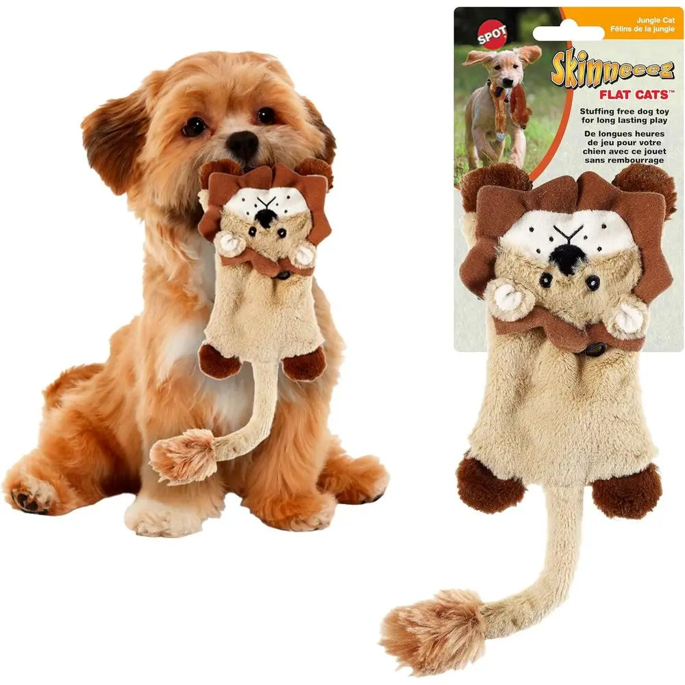 Skinneez Lat Cat 11.5 Inch Interactive Plush Squeaky Dog Toy – Suitable for Mini and Small Dogs – Ideal for Play or Light Chewer