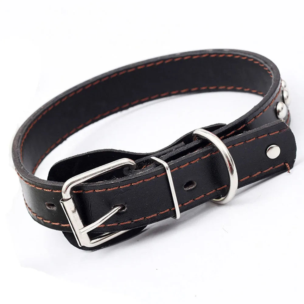 Mushrooms Rivets Studded Dog Collars Adjustable Pu Leather Large Dog Collar Pet Heavy Duty Necklace for Boxer German Shepherd