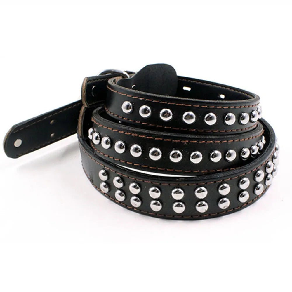 Mushrooms Rivets Studded Dog Collars Adjustable Pu Leather Large Dog Collar Pet Heavy Duty Necklace for Boxer German Shepherd