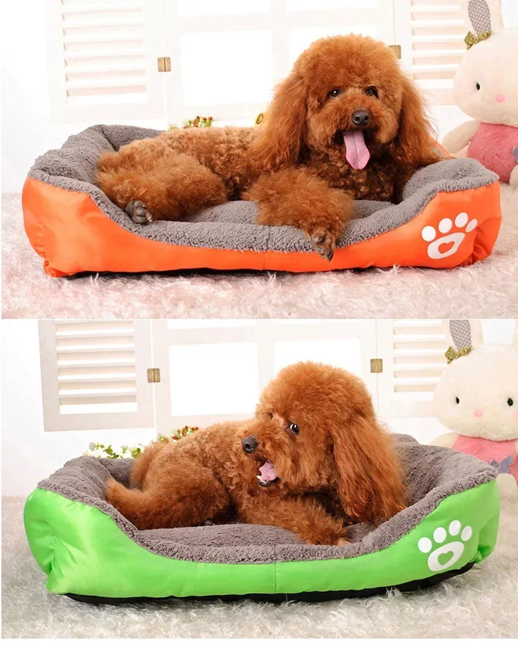 Pet Large Dog Beds Soft Warm Cat Bed Cushion Waterproof Bottom Small Dog Bed Chihuahua Husky Pet Sofa Beds For Dogs Cats S-3XL