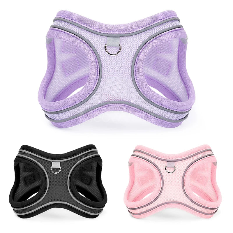 Breathable Sport Small Dog Harness Set Reflective No Pull Step-in Puppy Vest Harness for Daily Walking Accesorios Para Perros