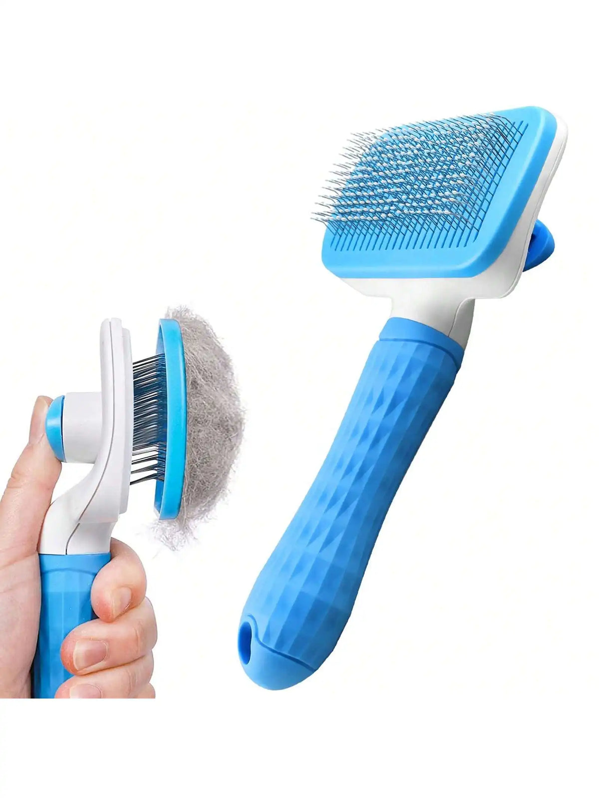 1pc Pet Grooming Brush, Deshedding Tool For Dogs And Cats, One-Click Loose Undercoat Removal, Pet Grooming Tool