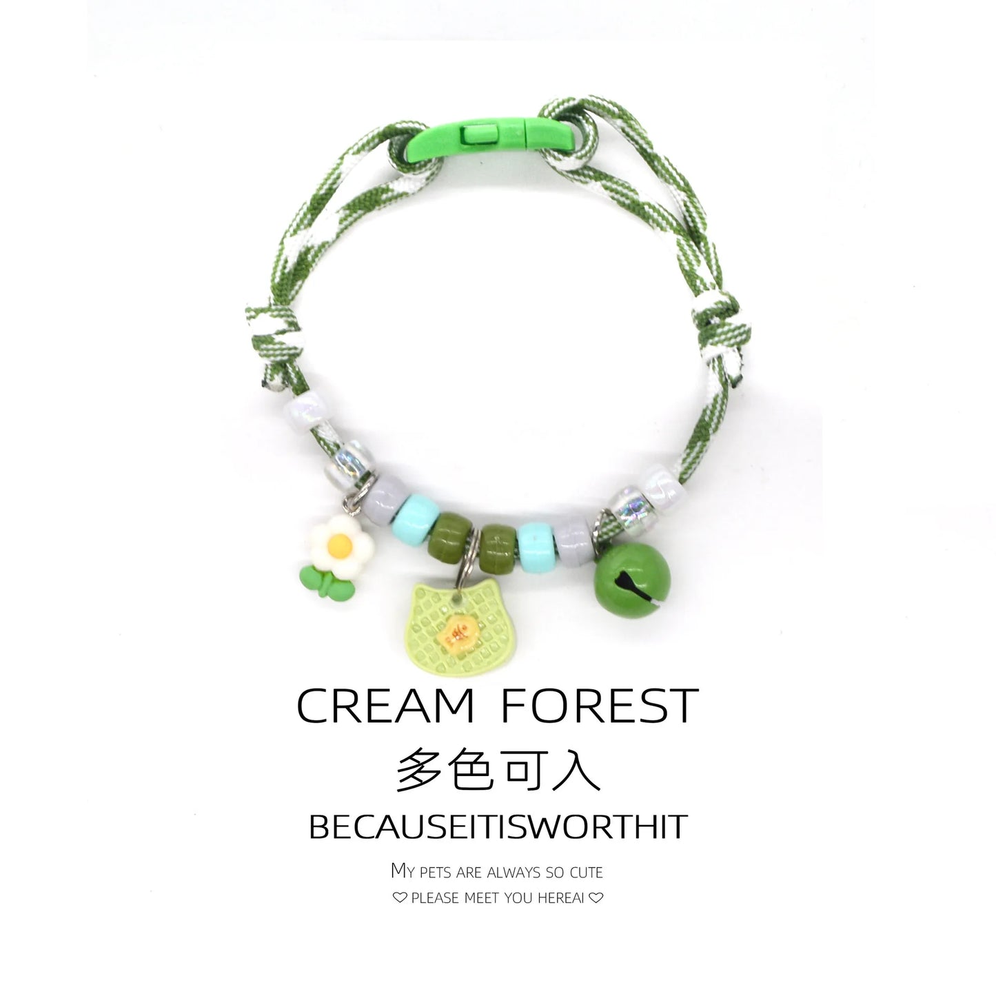 Cat and Dog Collars, Necklaces, Harnesses, Bells, Cute Footprints, Simple Bells, Colorful Adjustable Collars, Pet Accessories