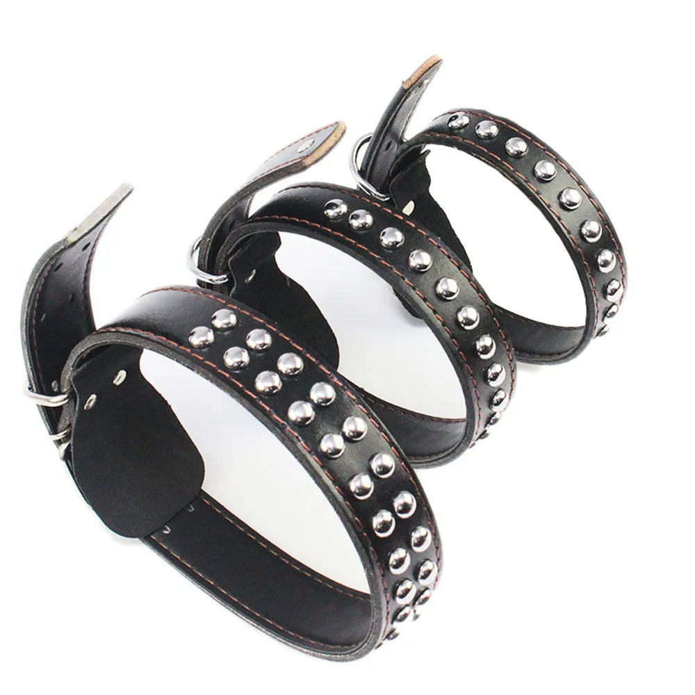 Mushrooms Rivets Studded Dog Collars Adjustable Pu Leather Large Dog Collar Pet Heavy Duty Necklace for Boxer German Shepherd