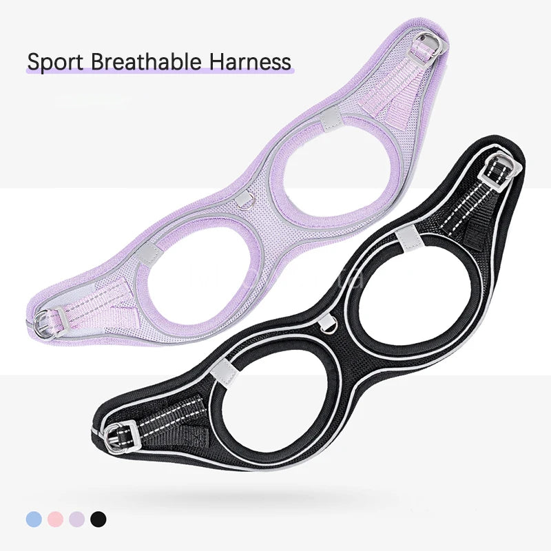 Breathable Sport Small Dog Harness Set Reflective No Pull Step-in Puppy Vest Harness for Daily Walking Accesorios Para Perros