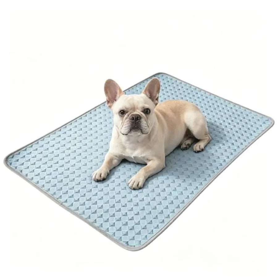 Summer Cooling Mat for Dogs and cats, Non-Slip Ice Silk Self Cool Mat for Medium and small Pets, Non-Toxic, Scratch-Proof and W