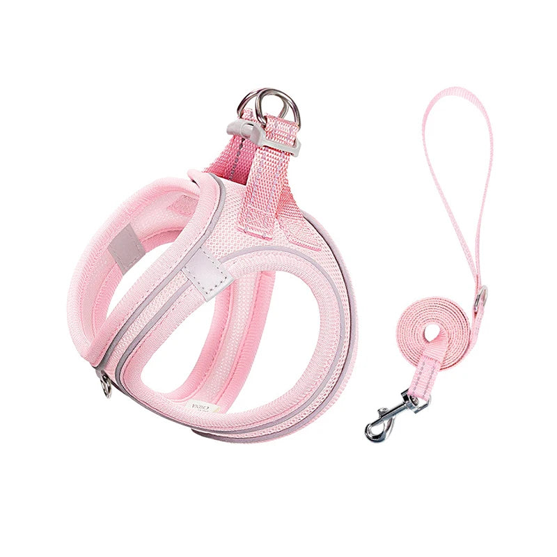 Breathable Sport Small Dog Harness Set Reflective No Pull Step-in Puppy Vest Harness for Daily Walking Accesorios Para Perros