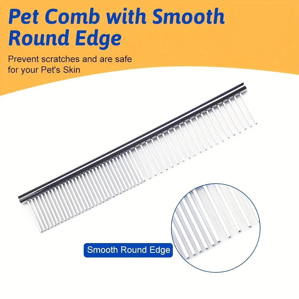 7PCS/SET Stainless Steel Dog Grooming Scissors Set, Titanium-Coated With Safety Rounded Tips, Heavy-Duty Pet Grooming Shears