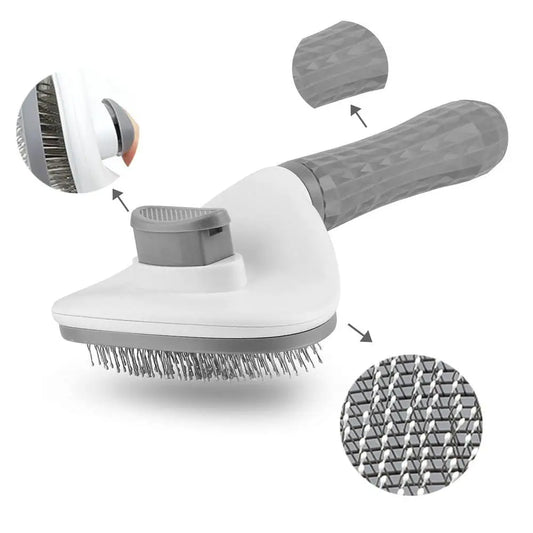 Pet Dog Brush Cat Comb Self Cleaning Pet Hair Remover Brush For Dogs Cats Grooming Tools Pets Dematting Comb Dogs Accessories