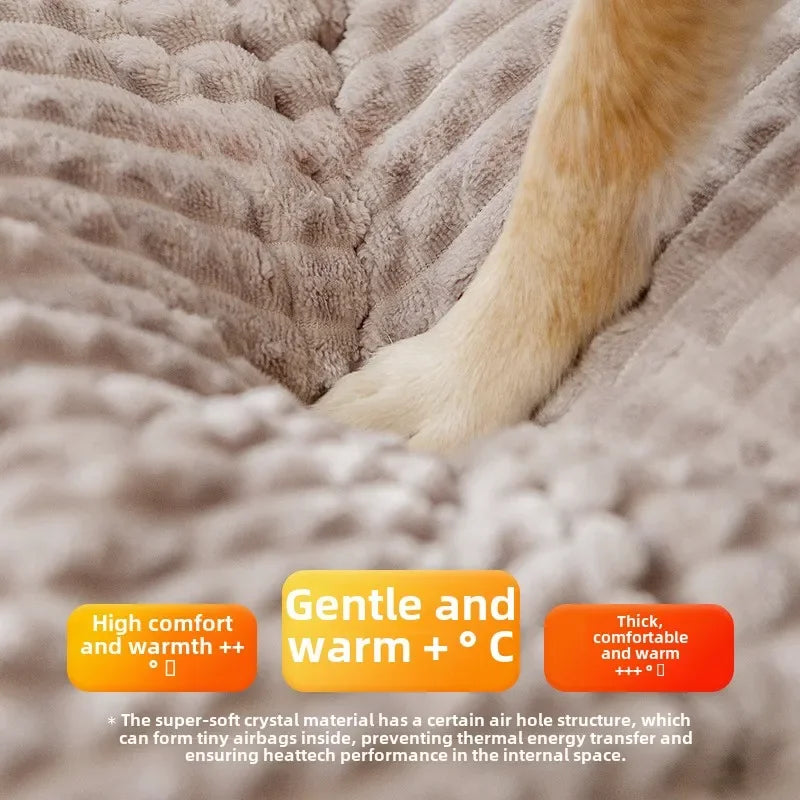 Autumn Winter Dog Cat House Warm Thick Shape Plush Cushion Pet Products Supplies House Accessories Washable Soft Dog Beds Mats