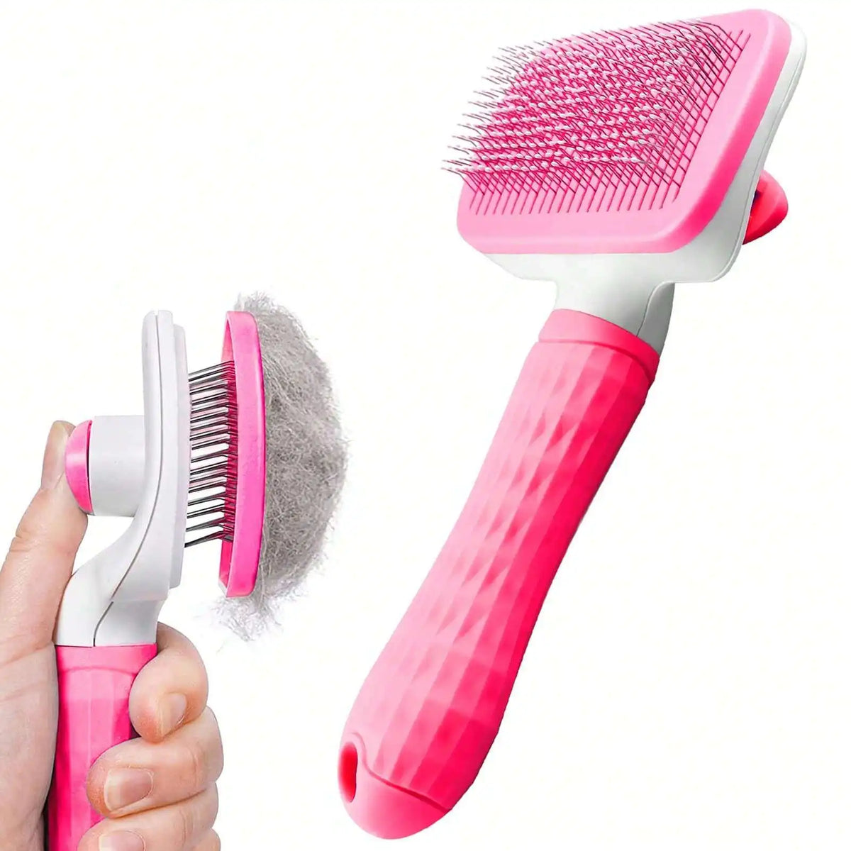 1pc Pet Grooming Brush, Deshedding Tool For Dogs And Cats, One-Click Loose Undercoat Removal, Pet Grooming Tool