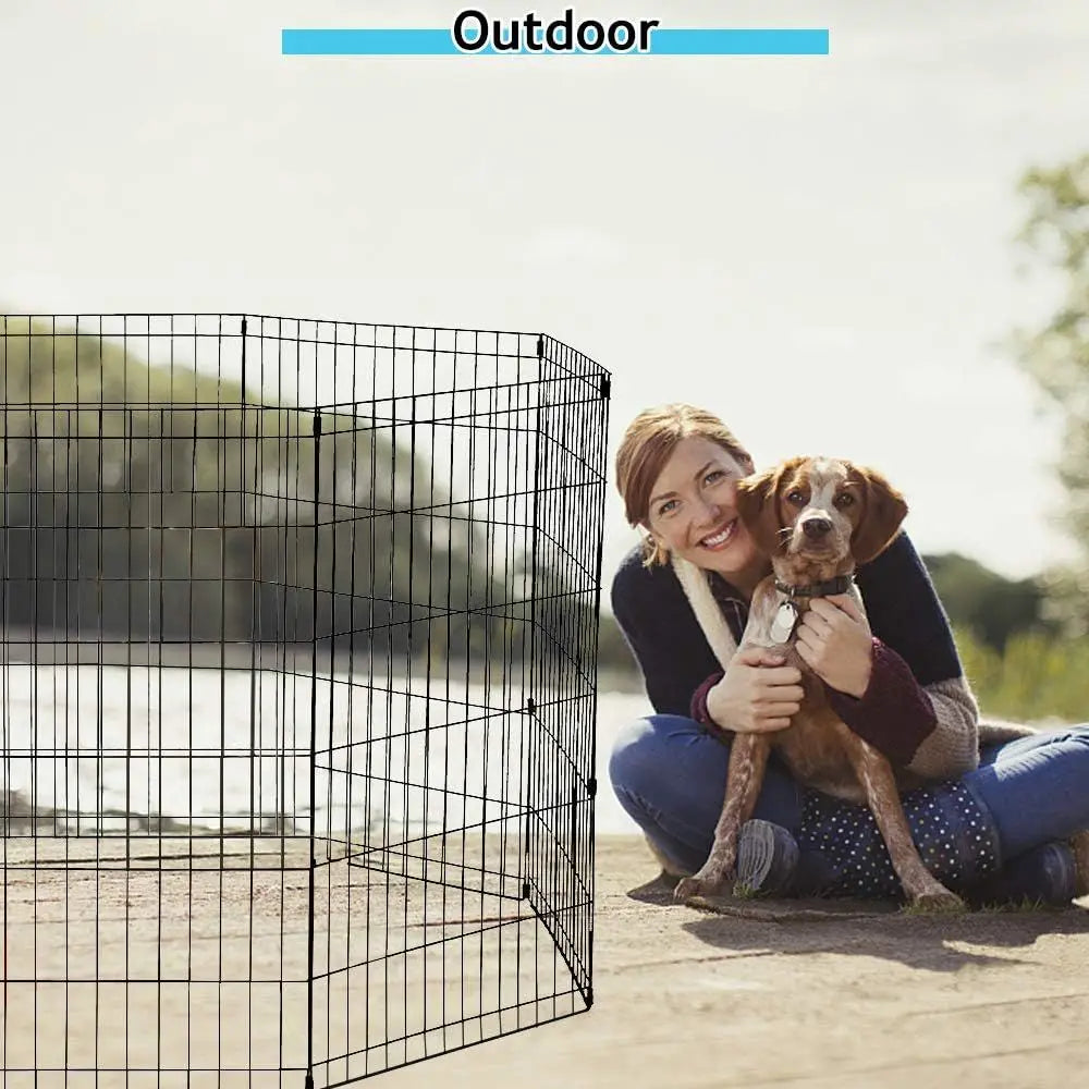Pet Playpen, 8 Panel Metal Portable oldable Indoor Outdoor Cat Puppy Exercise Pen olding Animal Wire Yard Dog ence Crate Kennel