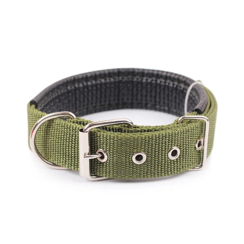 Comfortable Padded Nylon Dog Collar Adjustable Dog Neck Strap Strong Durable Dog Collars for Large Dogs Puppy Cat Pet Products