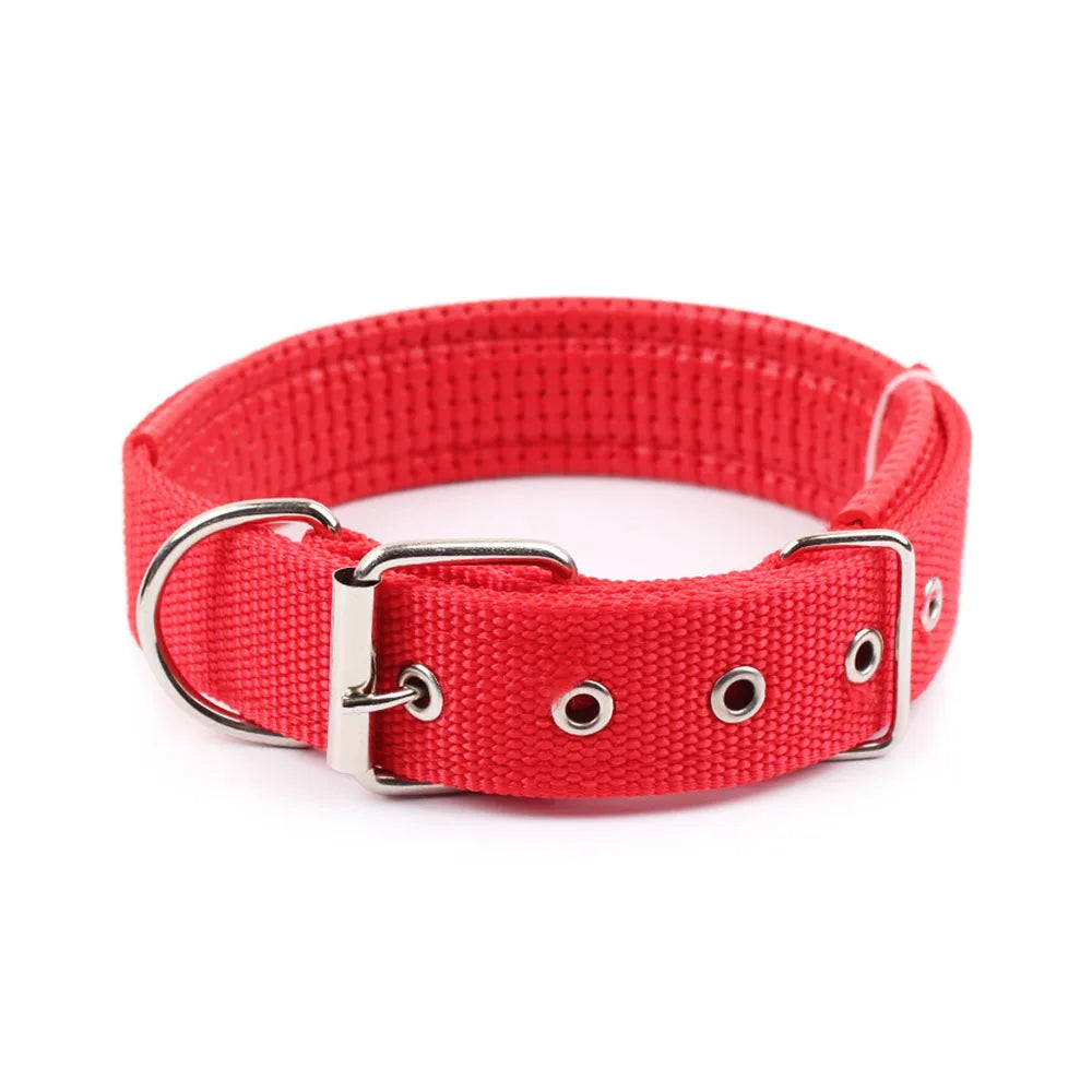 Comfortable Padded Nylon Dog Collar Adjustable Dog Neck Strap Strong Durable Dog Collars for Large Dogs Puppy Cat Pet Products