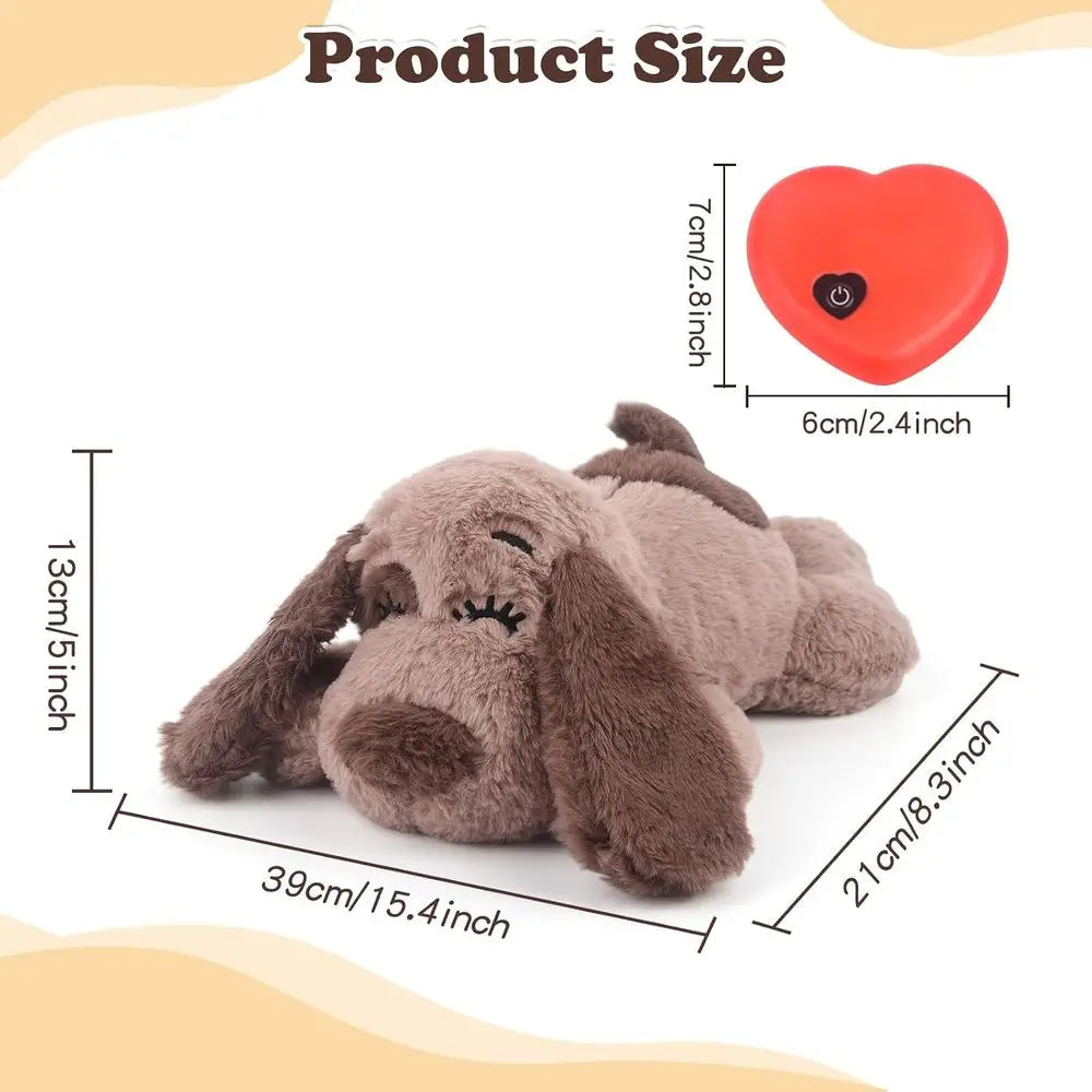 Puppy Heartbeat Toy Dog Anxiety Relie Calming Aid Puppy Heartbeat Stued Animal Behavioral Training Sleep Aid Comort Soother Plus