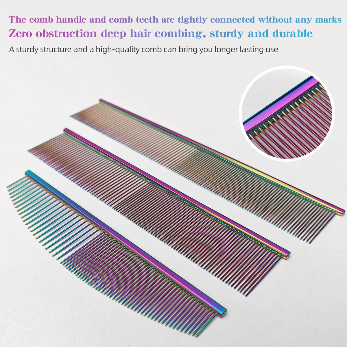 Professional pet grooming comb, moon comb, double toothed comb, cat and dog comb, pet grooming competition, competitive home