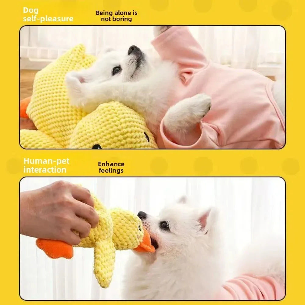 1/3PCS Things For Dogs Accessories Dog Supplies Calming Duck Squeaky Plush Toy Luxury Sleep Aid Durable Puppy Companion Pet