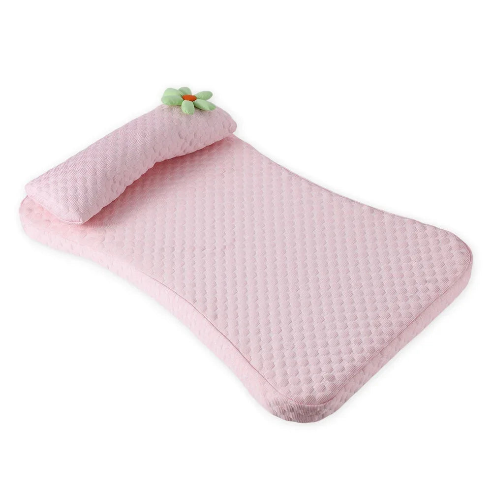 Ice Silk Pet Sofa Thickened Dog Bed Cooling Mat Detachable Pet Cushion Elastic Sponge Design for Medium Dogs with Pillow