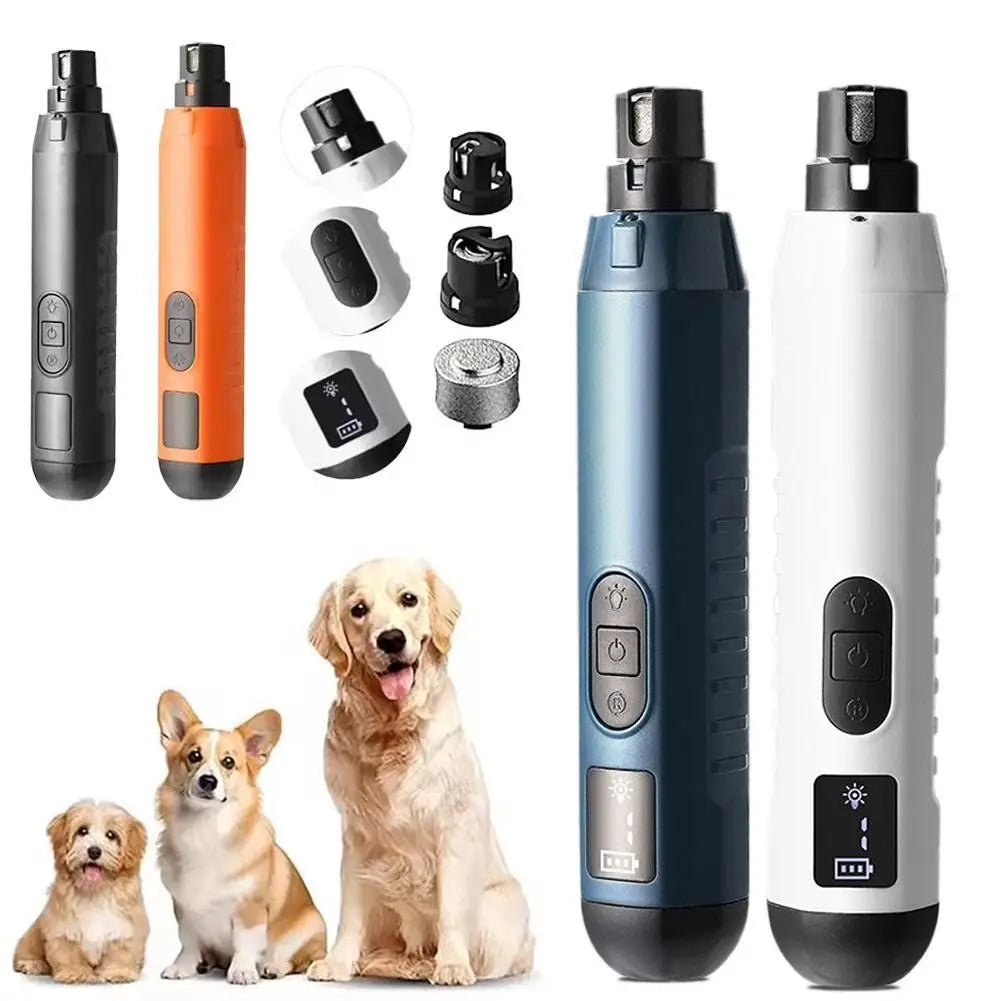 Electric Dog Nail Clippers for Dog Nail Grinders Rechargeable USB Charging Pet Quiet Cat Paws Nail Grooming Supplies