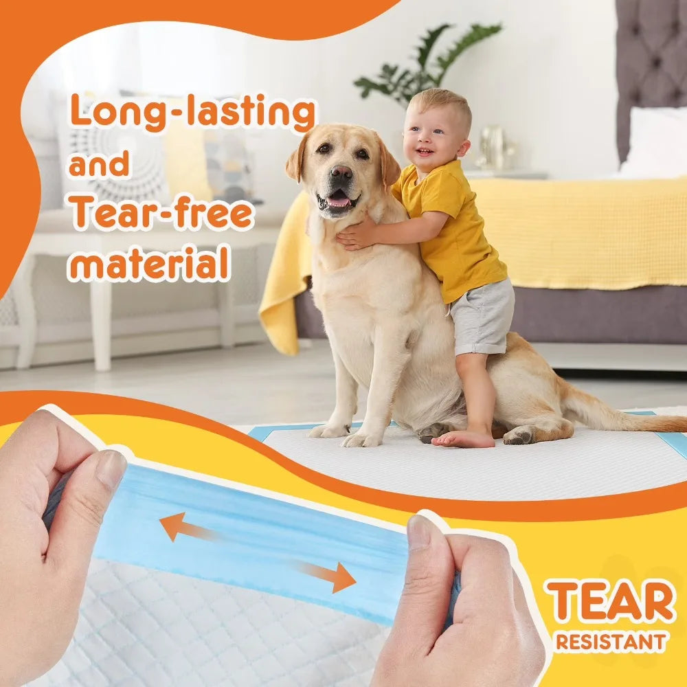 Disposable Dog Pee Pads Super Absorbent and Leak-Proof Puppy Training Pads Pet Housebreaking Pads Washable Piddle Pads 100 Count 22x22 Inches