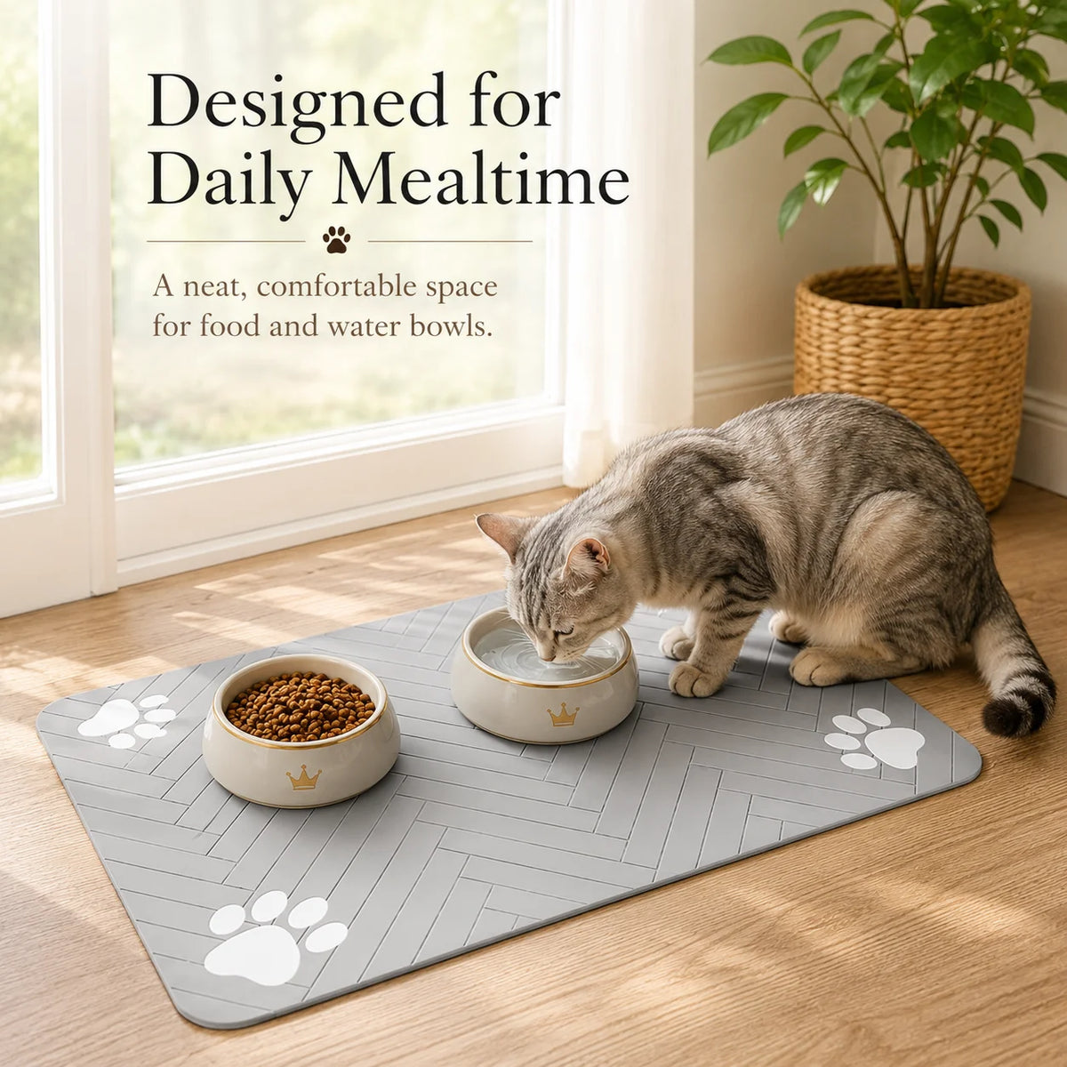 Soft Plush Pet Mat, Non-Slip Waterproof Dog Cat Bed Pad for Floor Couch, Machine Washable