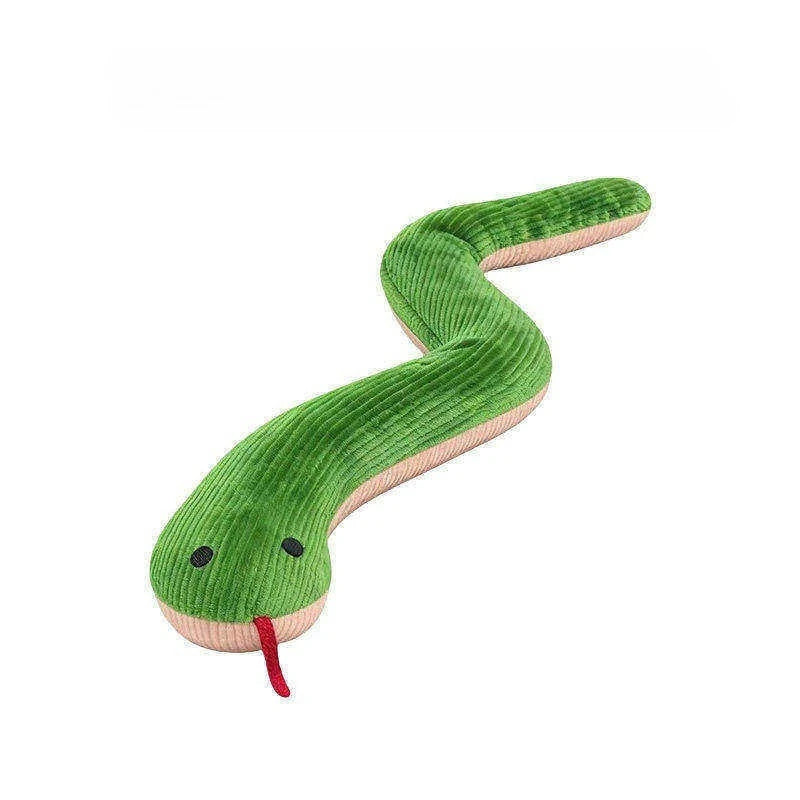 Cat Toy Snake Interactive Kitten Chew Toys Pet Cat Plush Toy Bite-resistant Teeth Cleaning Cat Sound Toy