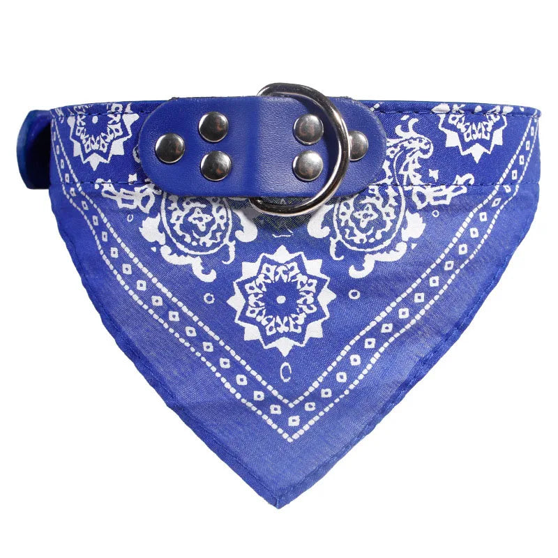 Pet Dog Collars with Print Scarf Cute Adjustable Small Dog Bandana Collar Neckerchief Puppy Pet Slobber Towel Cat Accessories